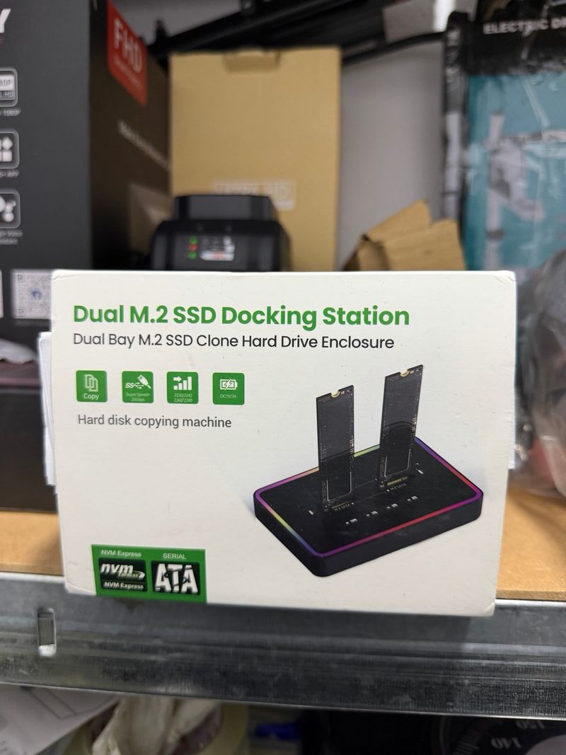 Estación Doble M.2 SSD Clone