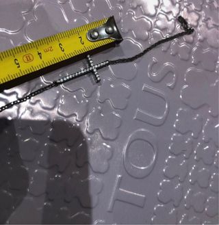 Pulsera plata cruz con circonitas