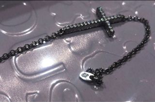 Pulsera plata cruz con circonitas