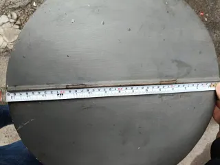 Bidone metallo grigio vintage