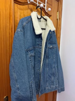 Chaqueta Vaquera Bershka Azul Talla XL