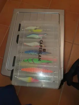 Equipo de pesca cañas y carrete