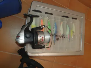 Equipo de pesca cañas y carrete