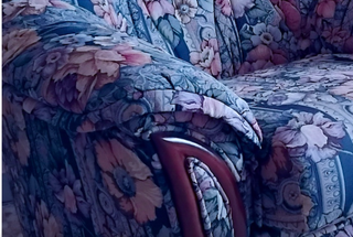 Sillones 2 idénticos floral tela y madera