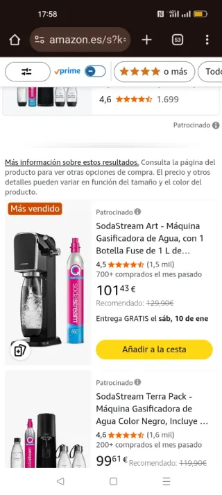 SodaStream Art Máquina Gasificadora Agua