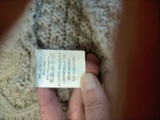 Vestido de punto trenzado beige