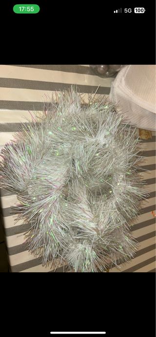 Boa di Natale bianca e colorata