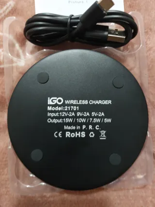 Cargador Inalámbrico Rápido iGO 15W