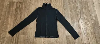 Maglietta dolcevita nera ragazza Music Wear