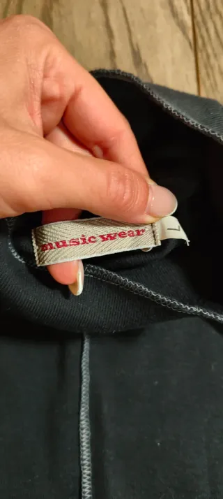 Maglietta dolcevita nera ragazza Music Wear