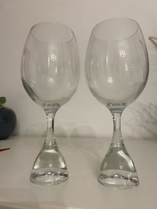 Juego de 2 copas de cristal tipo Balon