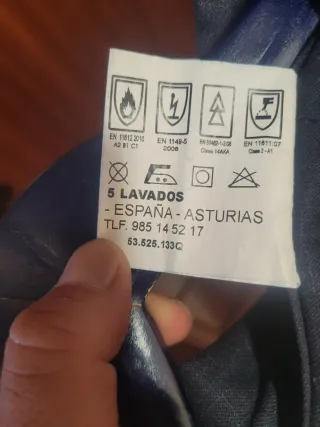 Chaqueta de trabajo azul
