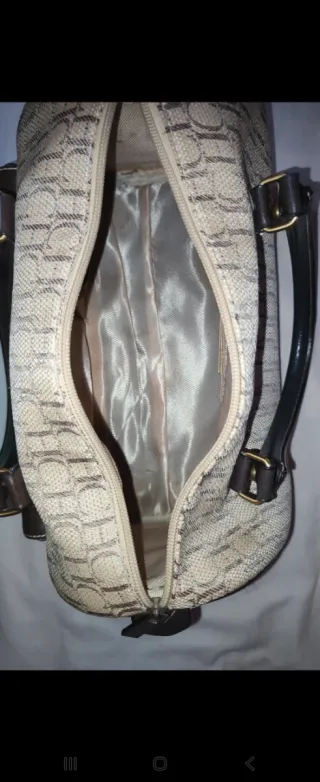 Bolso Carolina Herrera Beige y Marrón