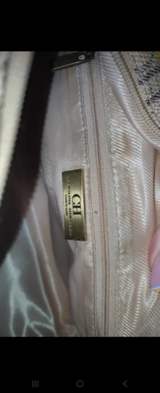 Bolso Carolina Herrera Beige y Marrón