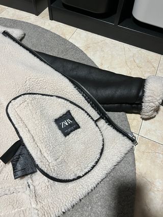 Cazadora Piel Negra con Borrego