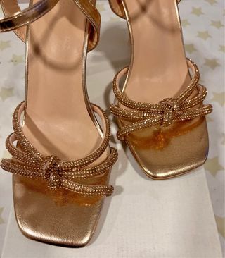 Sandalias LALA T.38 Bronce Brillantes