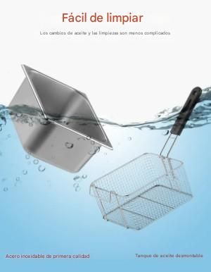 Friggitrici elettriche 12L e 6000W con cesta doppia NUOVA