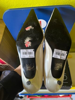 Zapatos de tacón blancos talla 37