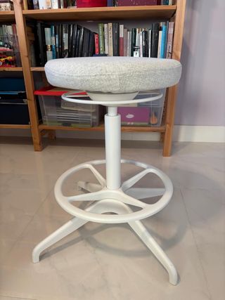 Silla Taburete IKEA Lidkullen Gris/Blanco