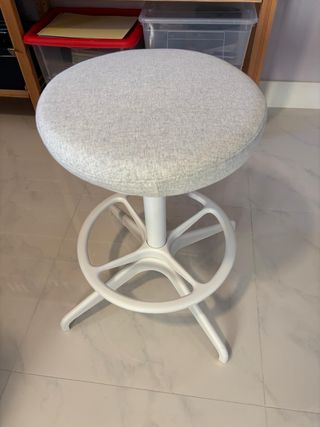 Silla Taburete IKEA Lidkullen Gris/Blanco
