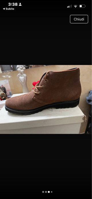 Scarpe uomo scamosciate marroni