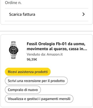 Orologio Fossil Uomo Nero/Argento