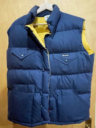 Chaleco Dynarex plumífero azul y amarillo