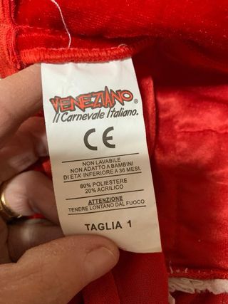 Vestito carnevale ciliegina cirasella Veneziano