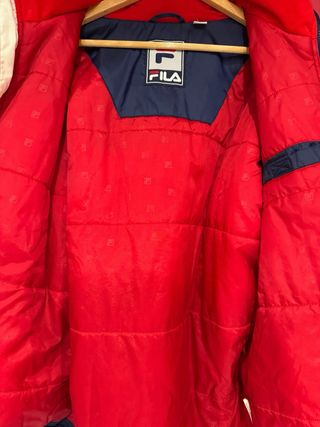 Plumífero Fila Vintage Logo Grande Azul Marino