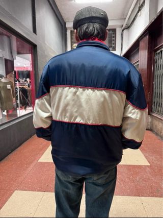 Plumífero Fila Vintage Logo Grande Azul Marino