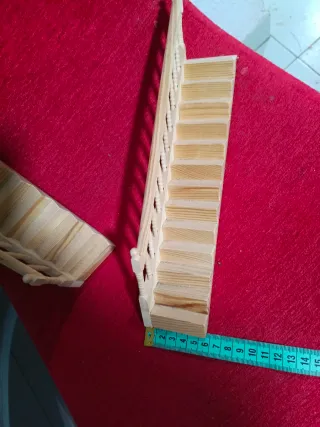 2 Escaleras Casa Muñecas Madera