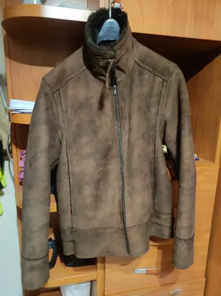 Cazadora Piel Ante Marrón