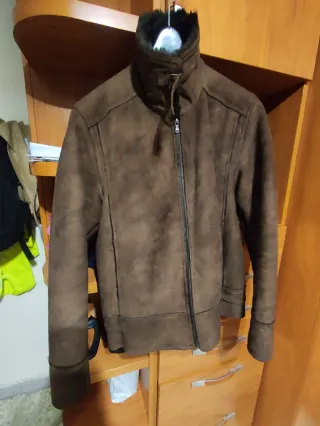 Cazadora Piel Ante Marrón