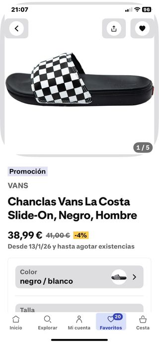 Chancletas Vans 42