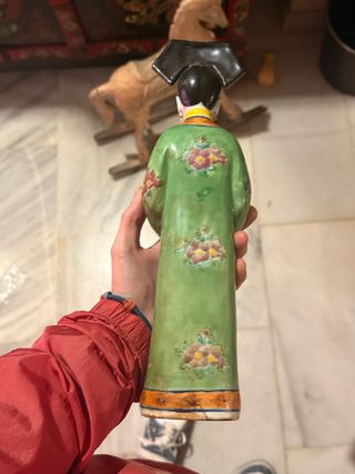 Figura porcelana china antigua mandarín