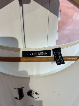 Blusa Punt Roma blanca con encaje
