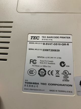 Toshiba SV4 Impresora de Etiquetas