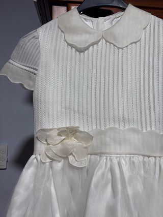 Vestido de comunión + cancán + felpa