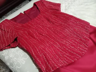 Traje de fiesta rojo dos piezas