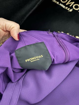 Vestido de fiesta Pronovias Morado Lentejuelas