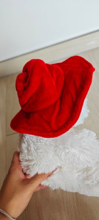 Orsetto Bianco Peluche Cuori Pupazzo San Valentino