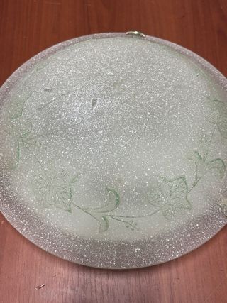 Plafoniera in vetro decorata