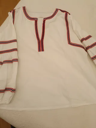 Blusón Hoss Intropia Blanco Rayas