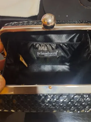 Bolso fiesta lentejuelas negro y dorado