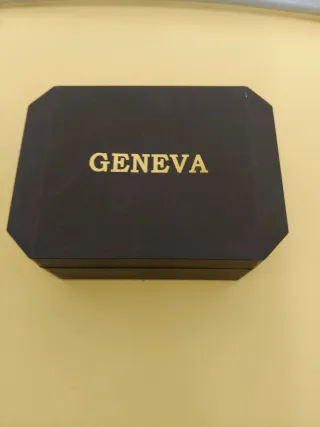 Relojes Geneva Set Plata y Negro