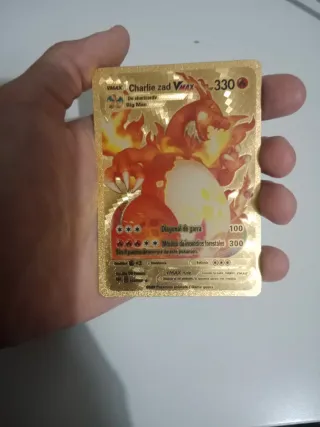 Carta Pokémon Charlie Zard VMAX Dorada