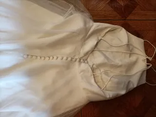 Vestido de Novia Crepe y Tul talla 36