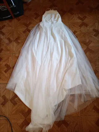 Vestido de Novia Crepe y Tul talla 36