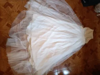 Vestido de Novia Crepe y Tul talla 36