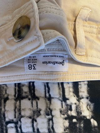 Pantalón ancho beige